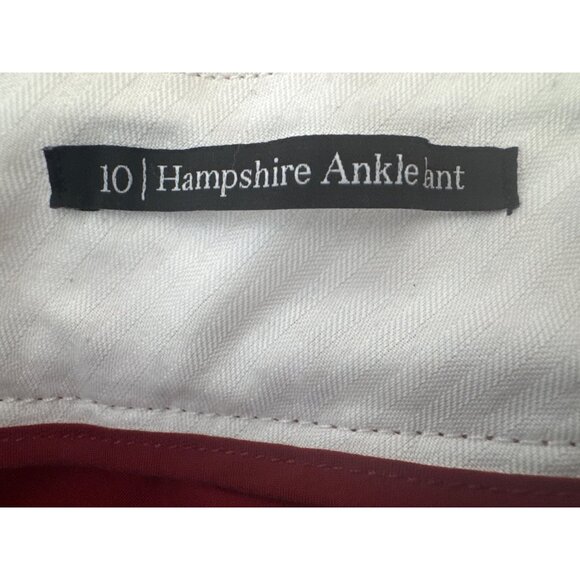 Talbots Hampshire Ankle Pants Women Size 10 Red Polyester/Viscose/Spandex - Picture 5 of 16